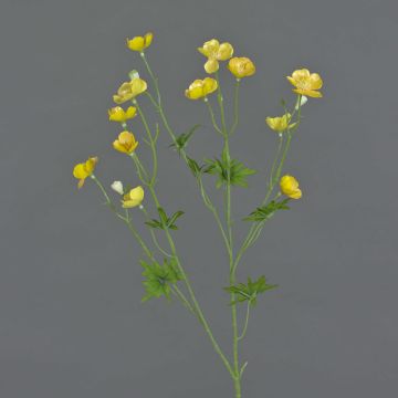 Fausse Renoncule NORA, jaune, 70cm, Ø2-3cm