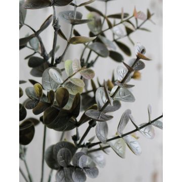 Eucalyptus artificiel LEONTINE sur piquet, vert-gris, 35cm
