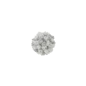 Boule de pin en plastique ALESSIA, enneigé, blanc, Ø15cm