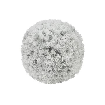 Boule de pin en plastique ALESSIA, enneigé, blanc, Ø30cm