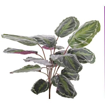 Calathea Médaillon artificiel BRIHANNA, sur piquet, vert, 75cm