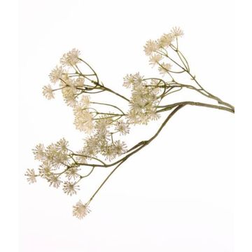 Branche d'Aralia artificielle YARED, avec fleurs, crème, 85cm