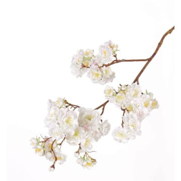 Branche de cerisier fleurie artificielle RUKIA, blanc, 90cm