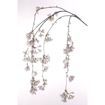 Tige de fleurs de cerisier synthétique KAGAMI, blanc, 120cm