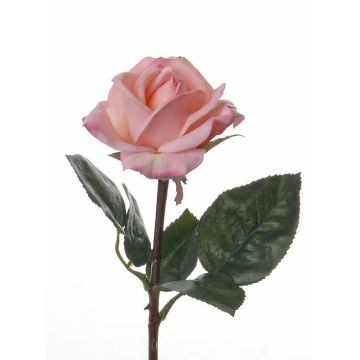 Rose artificielle AMELIE, rose, 35cm, Ø9cm