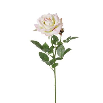 Fausse rose JANINE, rose clair, 70cm, Ø12cm