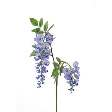Fausse branche de glycine NEZUMI, avec fleurs, bleu, 105cm