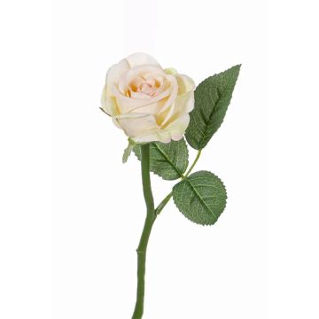Rose artificielle GABI, crème-rose, 25cm, Ø5cm