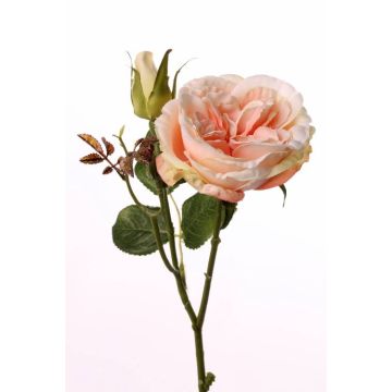 Rose en soie JUDY, saumon, 35cm, Ø8cm