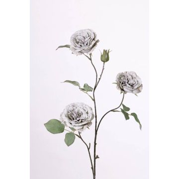 Tige de roses artificielle GITTI, vert clair-gris, 80cm, Ø10cm