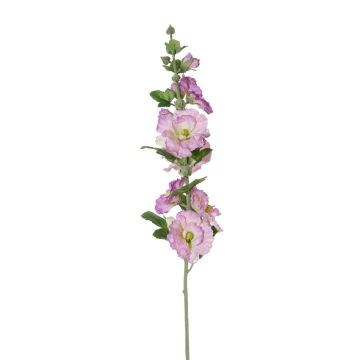 Rose trémière artificielle ILJANA, lilas-blanc, 85cm, Ø3-8cm