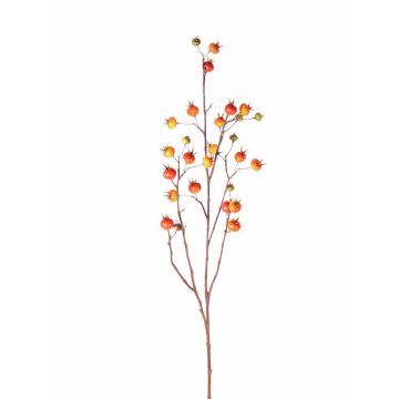 Branche de cynorhodon artificiel GERDA, avec fruits, orange, 110cm