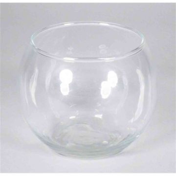Mini vase boule TOBI OCEAN, verre transparent, 8,5cm, Ø11cm