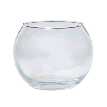 Photophore boule en verre TOBI OCEAN, transparent, 8,5cm, Ø11cm