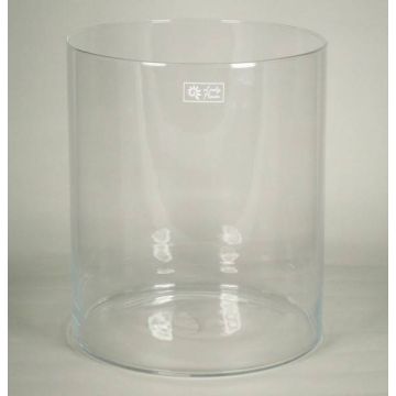 Bougeoir cylindrique en verre SANYA OCEAN, transparent, 35cm, Ø30cm