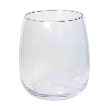 Bougeoir en verre AUBREY, transparent, 22cm, Ø18,5cm