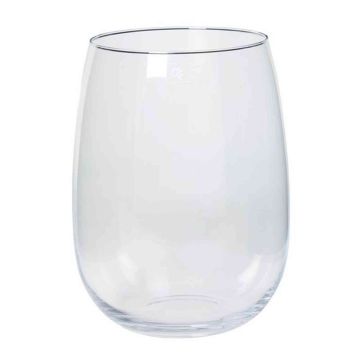 Bougeoir en verre AUBREY, transparent, 26cm, Ø22cm