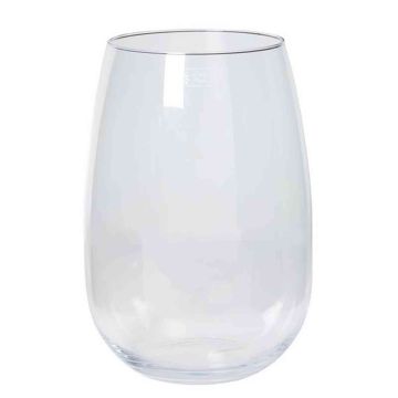 Bougeoir en verre AUBREY, transparent, 40cm, Ø27cm