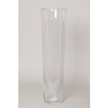 Vase en verre AMNA OCEAN, conique, transparent, 70cm, Ø17cm