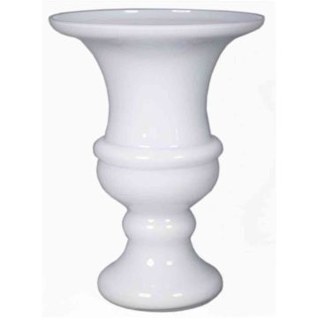 Vase sur pied Coupe SONJA, verre, blanc, 23cm, Ø16,5cm