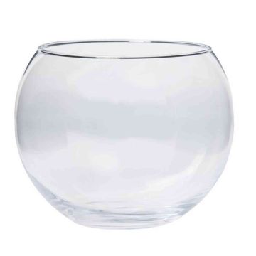 Vase en verre TOBI OCEAN, boule, transparent, 17,5cm, Ø19cm