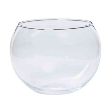 Vase en verre TOBI OCEAN, boule, transpaent, 10cm, Ø13cm