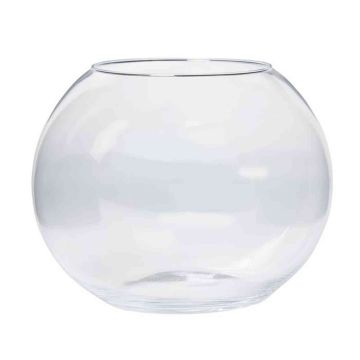 Vase en verre TOBI OCEAN, boule, transpaent, 20cm, Ø25cm