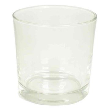 Photophore BRIAN, verre, transparent, 12,5cm, Ø13cm