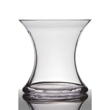 Vase en verre en forme de sablier LIZET, transparent, 15cm, Ø15cm