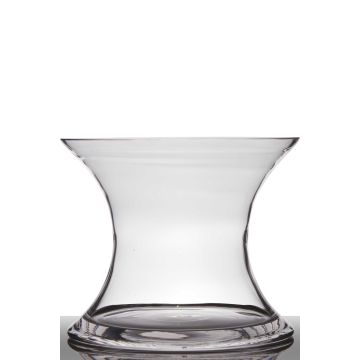 Vase en verre en forme de sablier LIZET, transparent, 24cm, Ø29cm