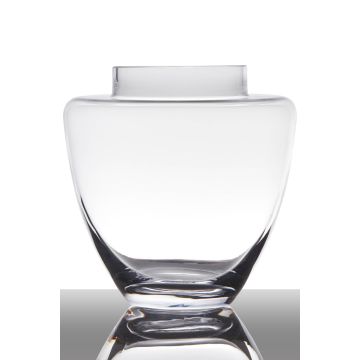 Elégant vase en verre LACEY, transparent, 19cm, Ø19cm