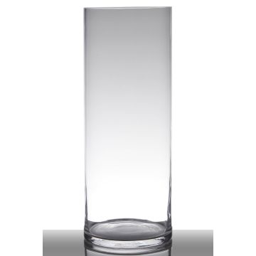 Vase cylindrique SANSA EARTH, verre, transparent, 50cm, Ø19cm