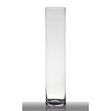 Vase cylindrique SANSA EARTH, verre, transparent, 90cm, Ø19cm