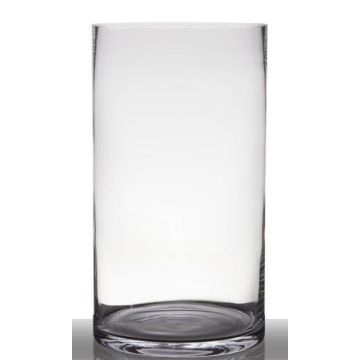 Vase cylindrique en verre SANSA EARTH, transparent, 45cm, Ø25cm
