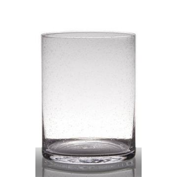 Verre à bougie avec petites bulles SANUA, cylindre, transparent, 25cm, Ø19cm