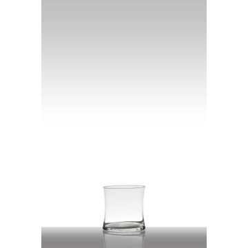 Photophore en verre DENNY, transparent, 12cm, Ø12cm