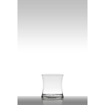 Photophore en verre DENNY, transparent, 15cm, Ø15cm