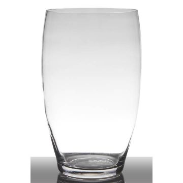 Vase décoratif en verre HENRY, bombé, transparent, 36cm, Ø19cm