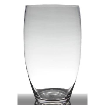 Vase décoratif en verre HENRY, bombé, transparent, 46cm, Ø26cm