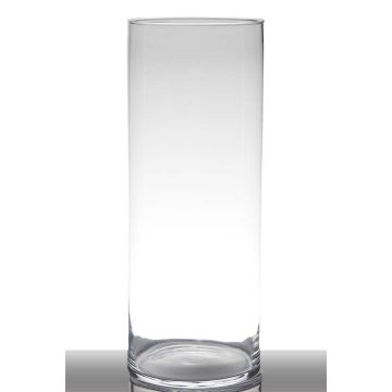 Vase cylindrique en verre SANYA EARTH, transparent, 50cm, Ø19cm