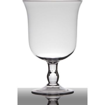 Vase avec pied NOELLE en verre, transparent, 24cm, Ø15,5cm