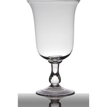 Vase avec pied NOELLE en verre, transparent, 37,5cm, Ø23,5cm