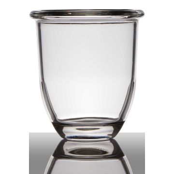 Cache-pot en verre FYNN, transparent, 15cm, Ø13,5cm