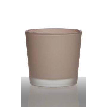 Pot à plantes en verre ALENA FROST, rose clair mat, 11cm, Ø11,5cm
