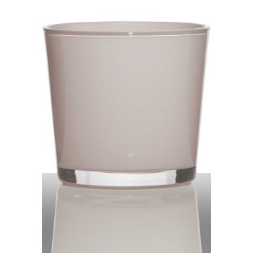 Pot à plantes en verre ALENA, rose clair, 11cm, Ø11,5cm
