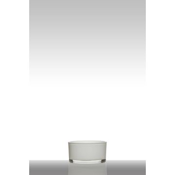Coupe décorative en verre VERA EARTH, blanc, 8cm, Ø15cm