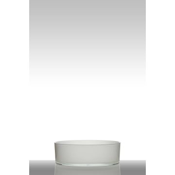 Coupe décorative en verre VERA EARTH, blanc, 8cm, Ø25cm