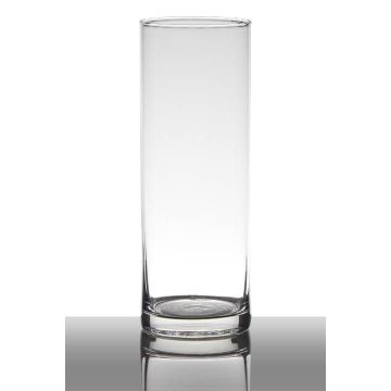 Vase en verre SANYA EARTH, cylindre, transparent, 24cm, Ø9cm