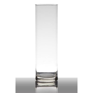 Vase en verre SANYA EARTH, cylindre, transparent, 30cm, Ø9cm