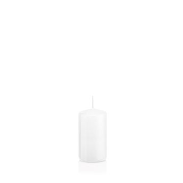 Bougie pilier MAEVA, blanc, 8cm, Ø4cm, 12h - Made in Germany